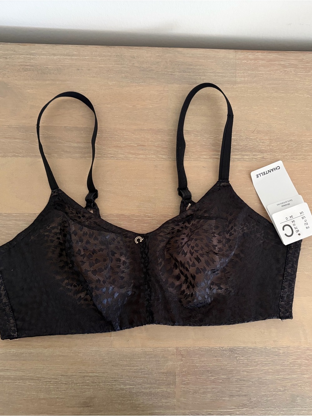 Chantelle Magique back smoothing wireless support bra Black Lace Wireless Bra